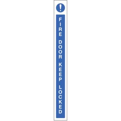 Fire Door Keep Locked - Door Edge Sign