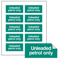 Unleaded Petrol Only - Labels