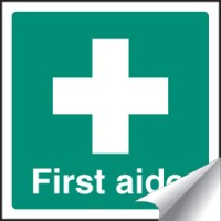 First Aider - Sticker - 50 x 50mm