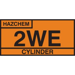 2WE Cylinder Storage Placard - Aluminium 