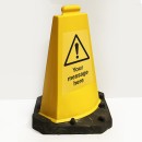 Your Message Here - Double Sided Yellow Cone