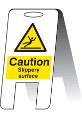 Caution - Slippery Surface - Self Standing Folding Sign