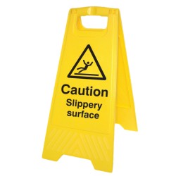 Caution - Slippery Surface - Self Standing Floor Sign