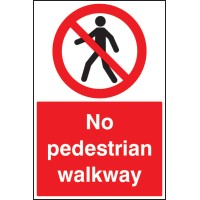 No Pedestrian Walkway - Floor Graphic