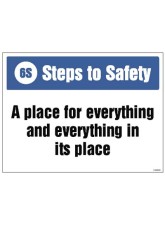 Steps to Safety - A Place for everything and everything in Its Place
