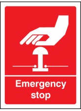 Emergency Stop (white / red)