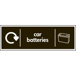 Car Batteries - WRAP Recycling Sign