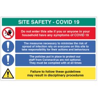 Coronavirus Site Safety Board with 4 Messages