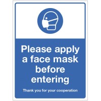 Apply a Face Mask before Entering