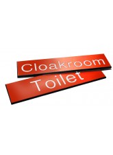 Engraved Sign with Adhesive Back - Red 