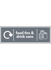WRAP Recycling Sign - Food Tins & Drink Cans