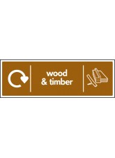 WRAP Recycling Sign - Wood & Timber